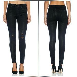 Hudson Barbara High Waist Super Skinny Jeans Waxed Skylark  Size 26